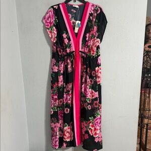 NWT Johnny Was Multi - colored Floral V-Neck Maxi Dress